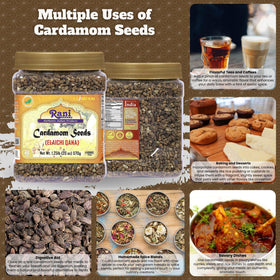 Rani Cardamom seeds ground to powder show versatility in desserts.