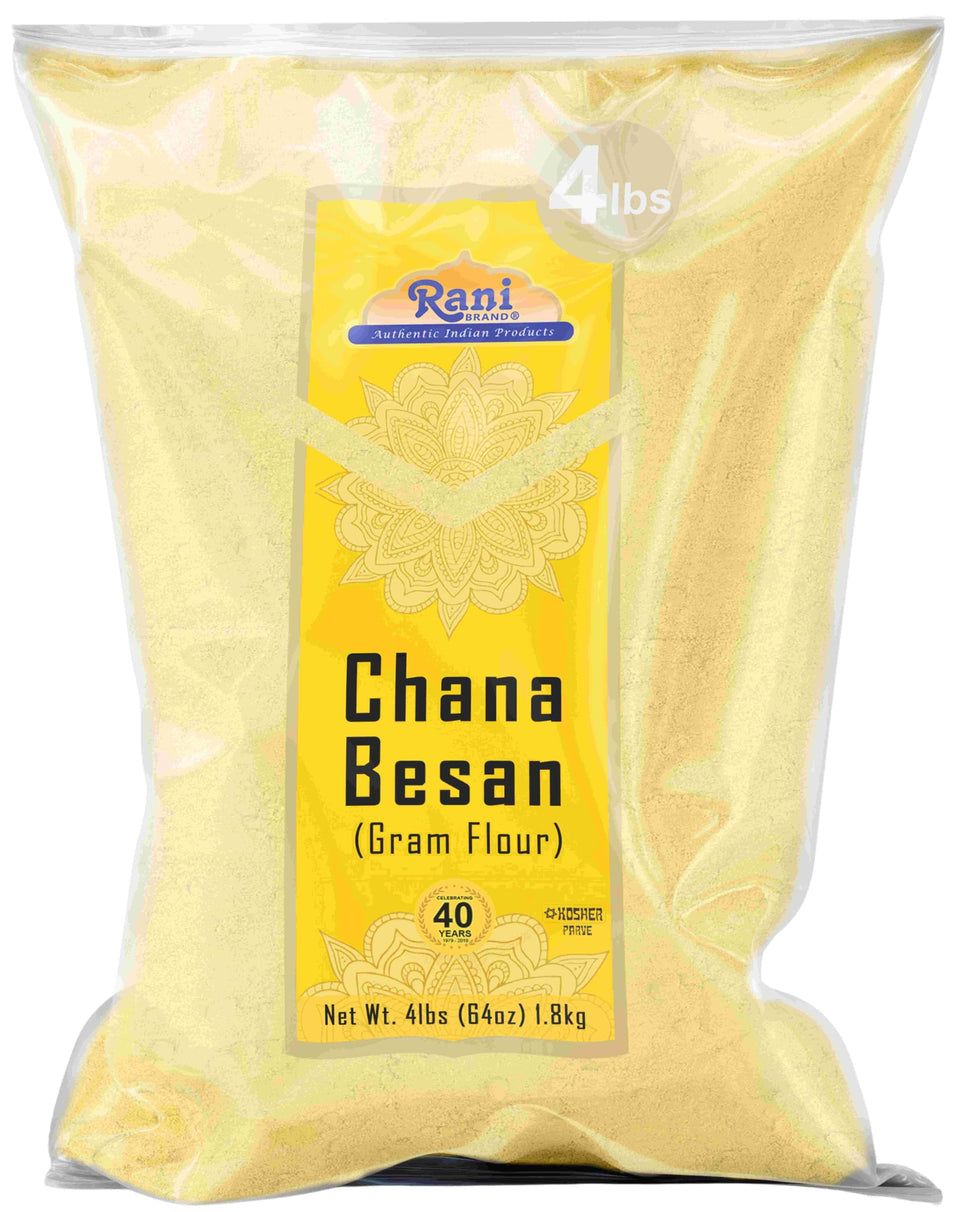 Rani Chana Besan bulk bag highlights premium chickpea flour for versatile gluten-free baking