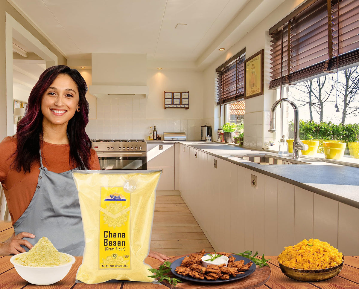 Rani Chana Besan pizza dough demonstrates wheat-free crust with nutty aroma