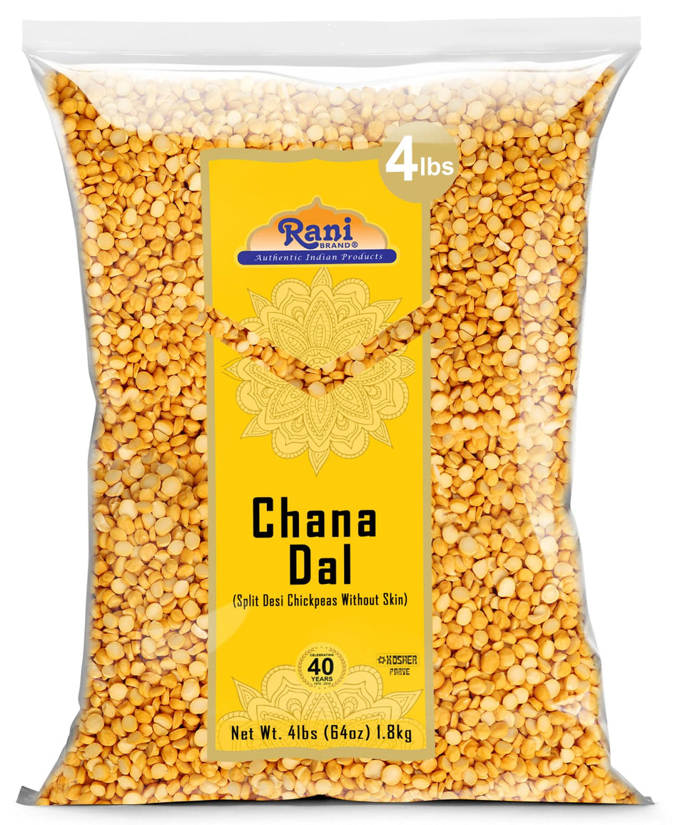 Rani Chana Dal bulk pack close-up ready for meal prep.