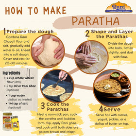 Rani Chapati Flour on kitchen counter with measuring cups, ready-to-use atta
