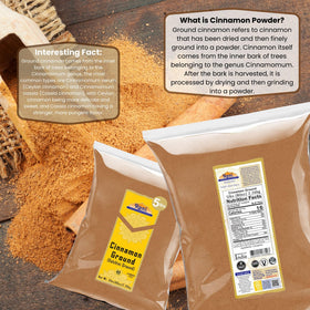 Rani cinnamon powder with measuring spoon, ready for precise seasoning.