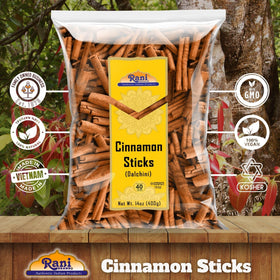 Rani Cinnamon Sticks cassia-cinnamon from Vietnam delivers bold aroma