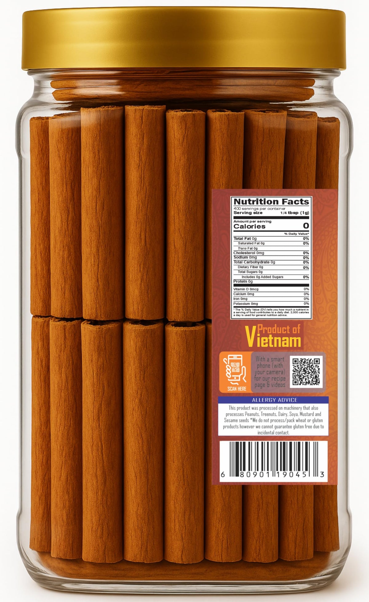 Cinnamon sticks used for beverages and cooking applications