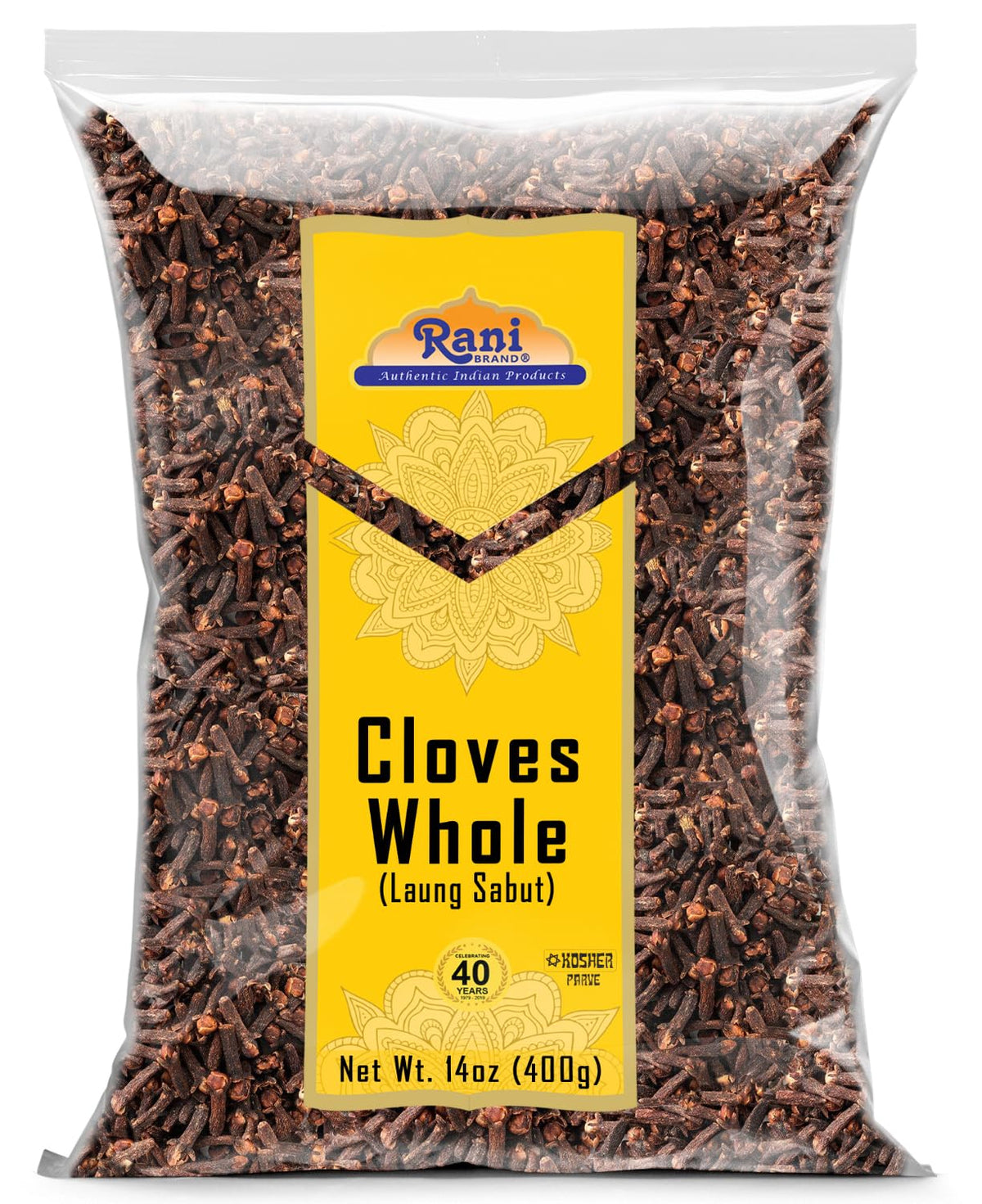 Rani Cloves Whole 14oz packaging showing premium whole spices for cooking