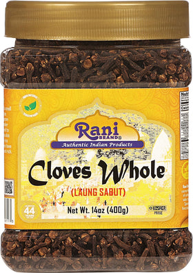 Rani Cloves Whole in a jar for easy pantry access and bold curries.