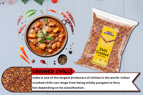Rani crushed chilli flakes close-up shows vibrant color and texture.