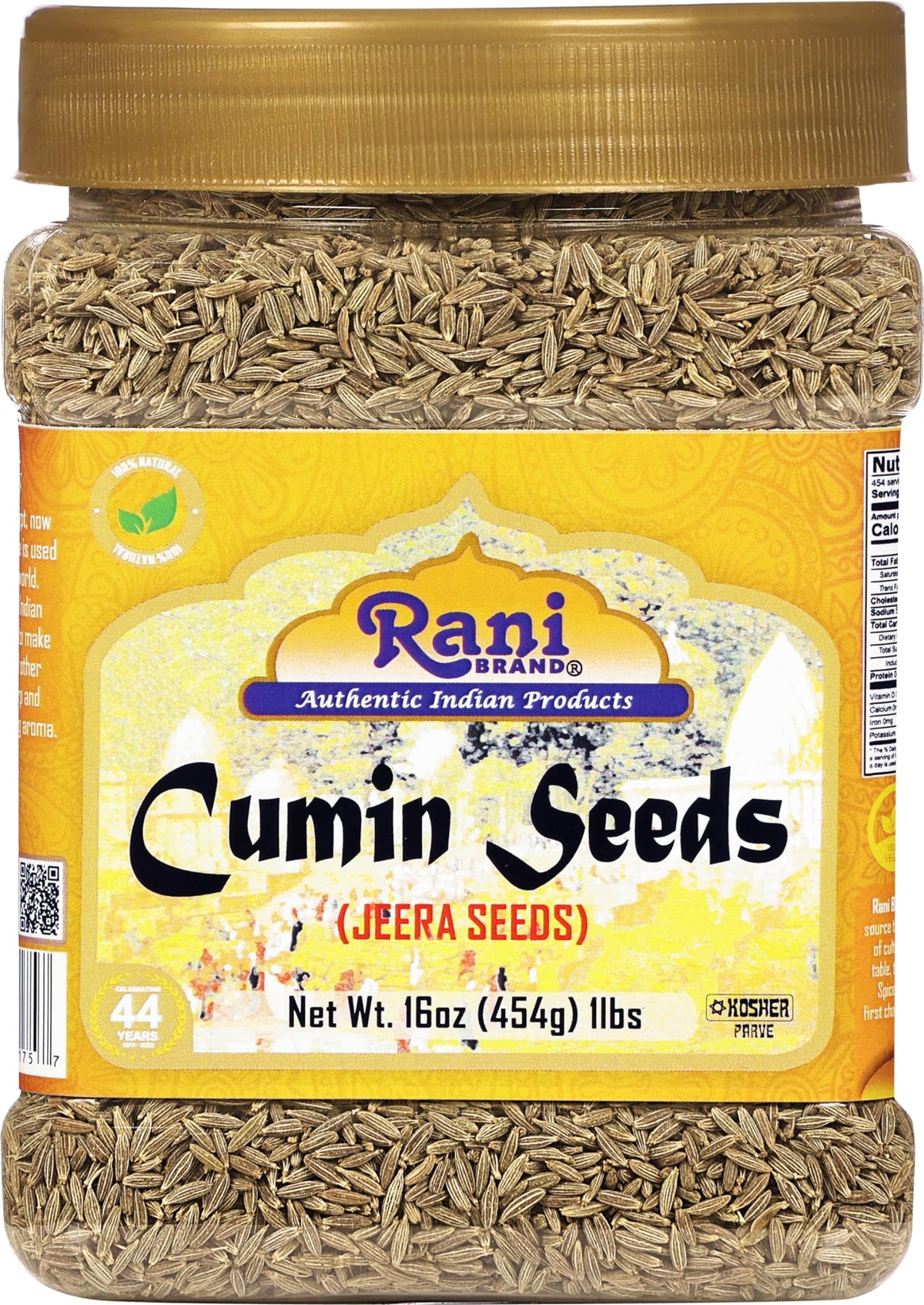 Rani Cumin Seeds Whole Jar Front perfect for authentic curries and rice