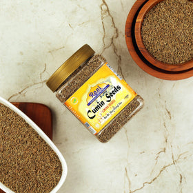Rani Cumin Seeds Whole Jar Label Closeup premium non-GMO kosher certification visible