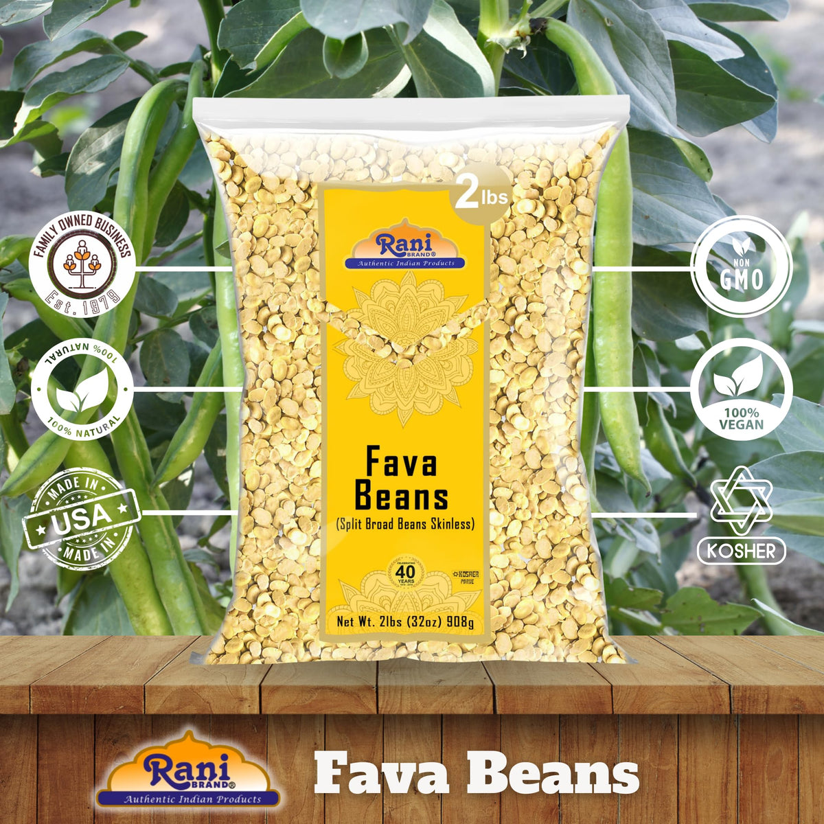 Rani Fava Beans cooking steam pot image suggesting quick preparation