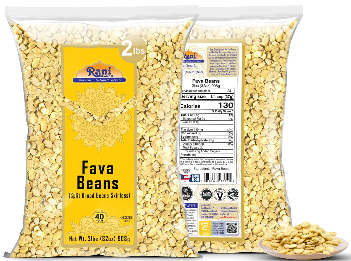 Rani Fava Beans non-GMO label signals clean ingredients