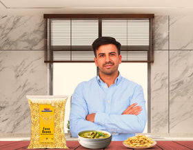 Rani Fava beans non-GMO label signals natural origins.