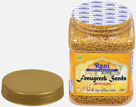 Rani Fenugreek Seeds in a spice mill for fresh grinding.
