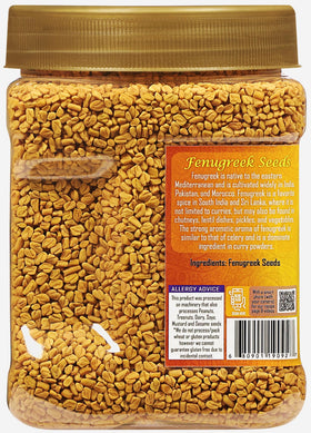 Rani Fenugreek Seeds jar side view highlighting USA packing.