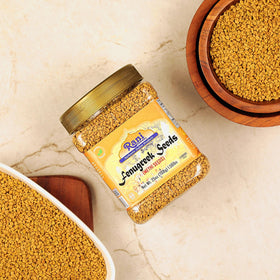Rani Fenugreek Seeds texture closeup highlighting earthy aroma and quality.