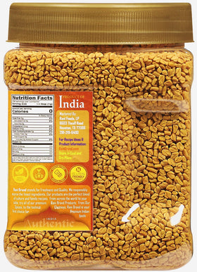 Rani Fenugreek Seeds label detail showing product origin and kosher status.