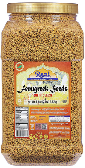 Rani Fenugreek seeds whole in bulk jar for authentic Indian flavor