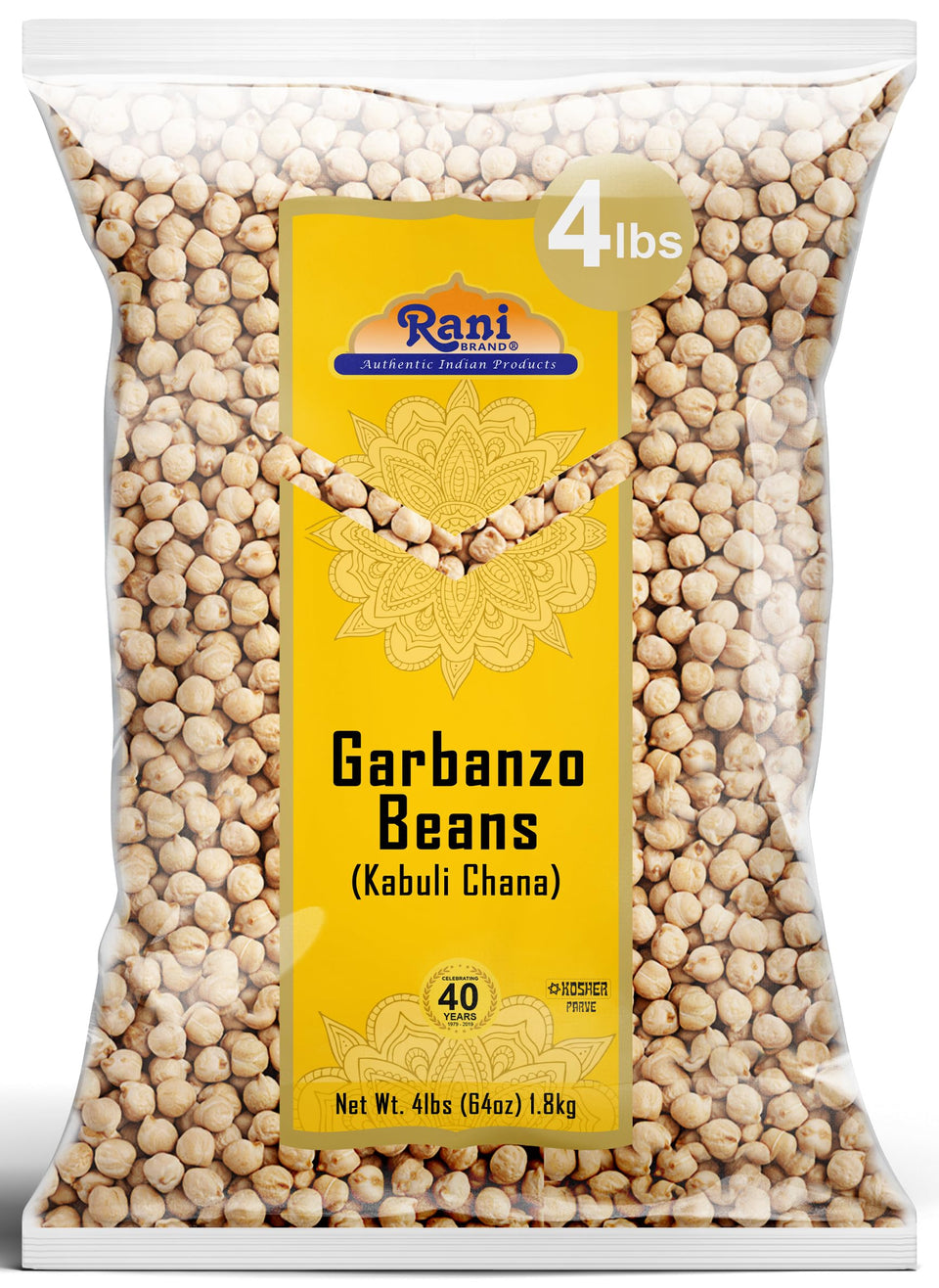 Rani Garbanzo Beans 64oz bulk pack ideal for versatile vegan meals.