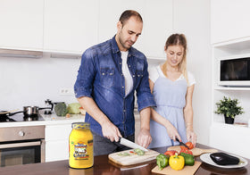 Rani Ghee highlights a 425°F high smoke point for versatile cooking.