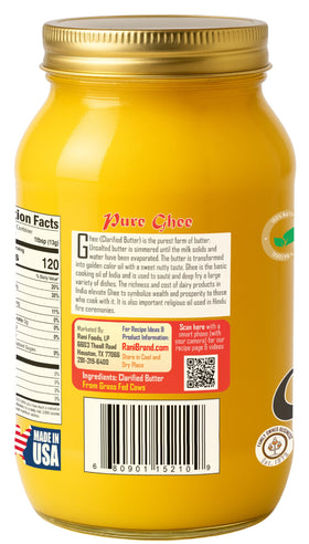 Slow-cooked butter image of Rani Ghee, for authentic flavor.