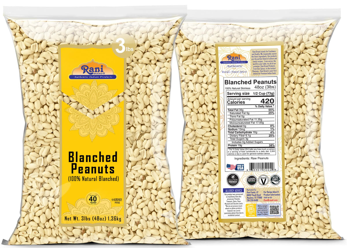 Rani kosher gluten-free peanuts suitable for diverse recipes.