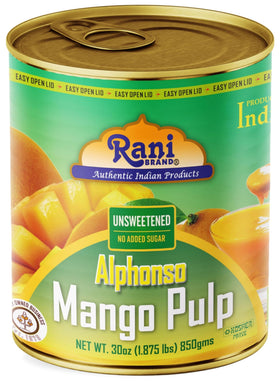 Rani Mango Pulp Puree Alphonso unsweetened can for authentic mango lassi