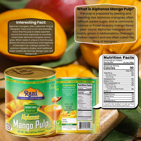Rani Alphonso puree can on kitchen counter ready for smoothies