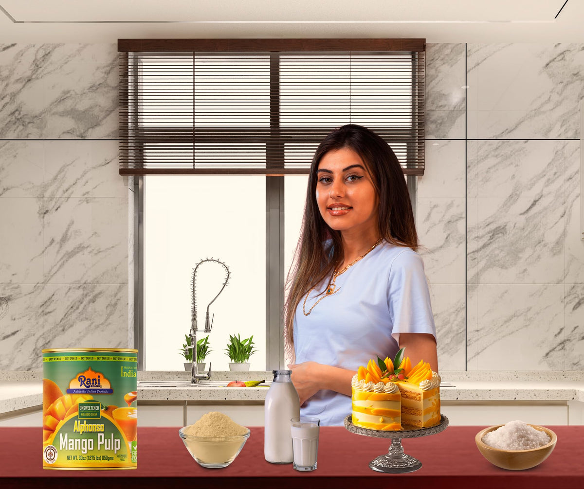 Rani Mango Pulp Puree vegan and Non-GMO ingredients for desserts