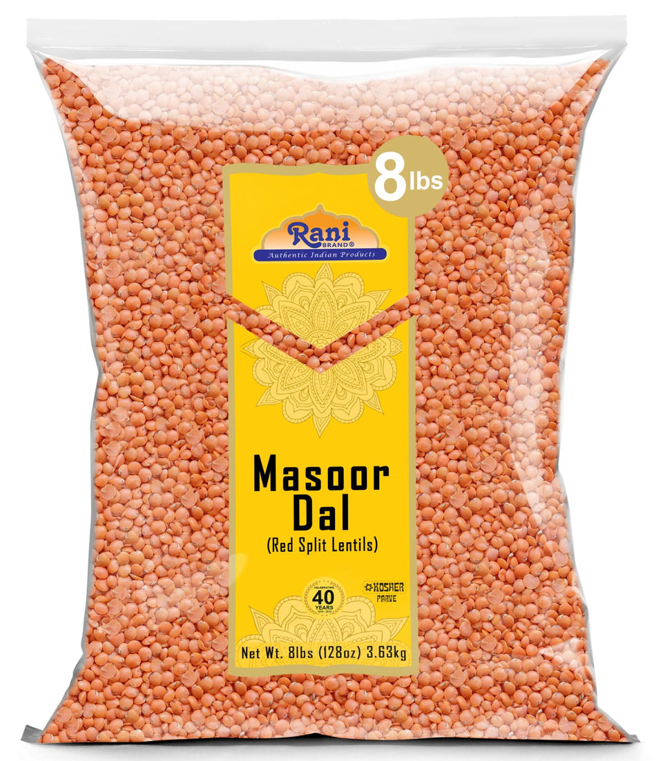 Rani Masoor Dal dried red lentils pile showing quality and color, ideal base for meals