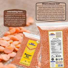 Rani Masoor Dal Kosher label highlighting purity and compliance.