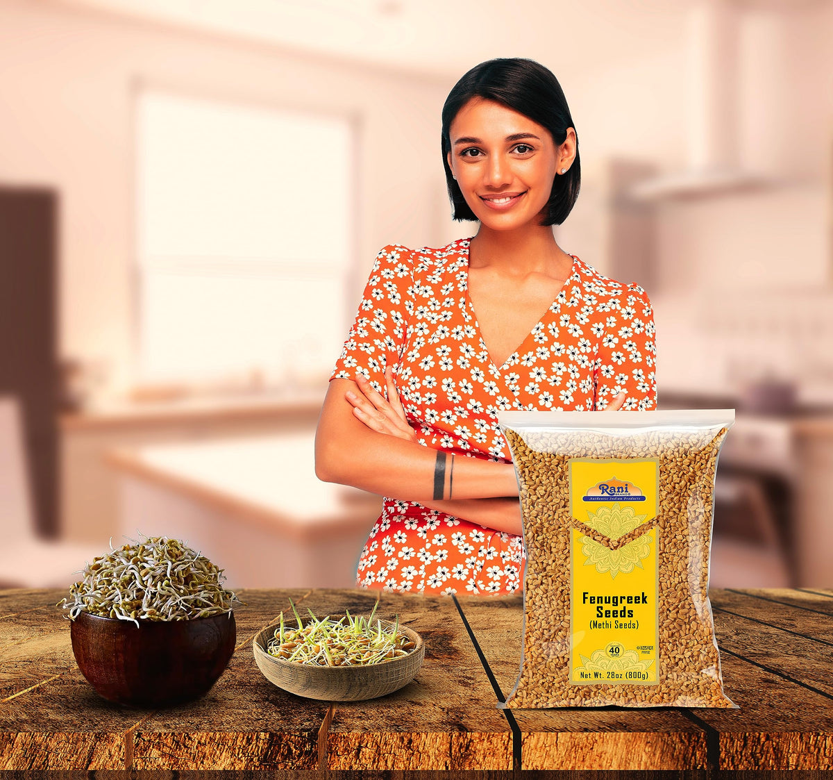 Rani Methi seeds airtight plastic jar preserves flavor for cooking