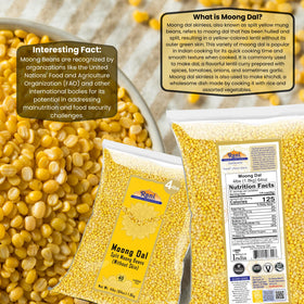 Full bag of Rani Moong Dal on a shelf highlighting authentic Indian origin.