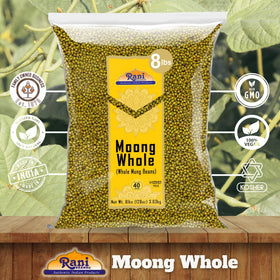 Rani Moong Whole used in cooking dals and curries for a creamy base.