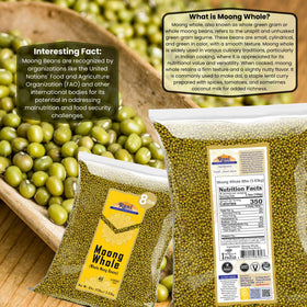 Rani Moong Whole sprouting in jar for fresh, crunchy sprouts.