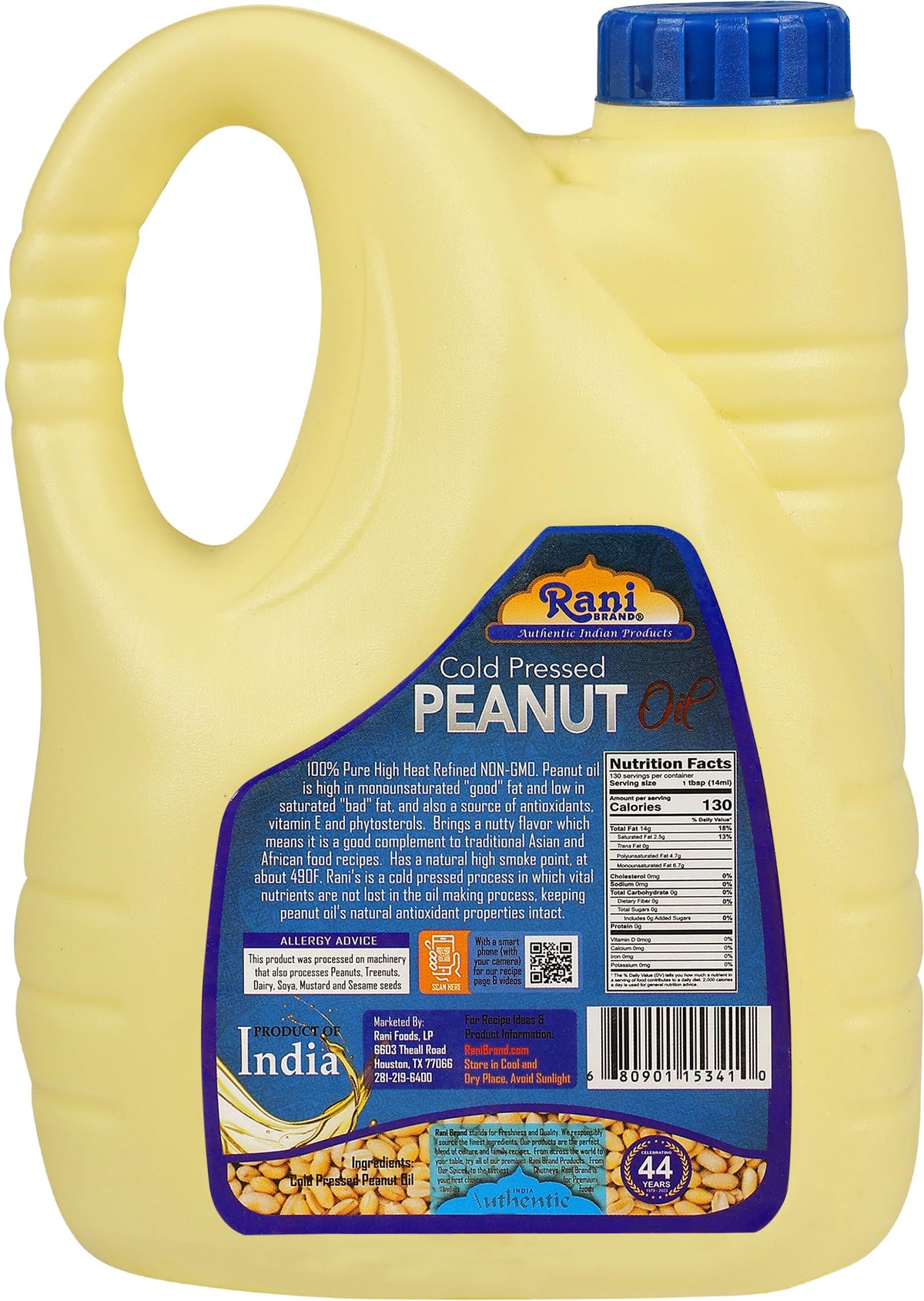 Rani Peanut Oil aroma, rich nutty scent elevates everyday meals.