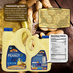 Rani Peanut Oil for massage, a light, nourishing oil for skin and muscles.