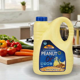 Rani Peanut Oil pour, ready for sautéing with a mild nutty aroma.