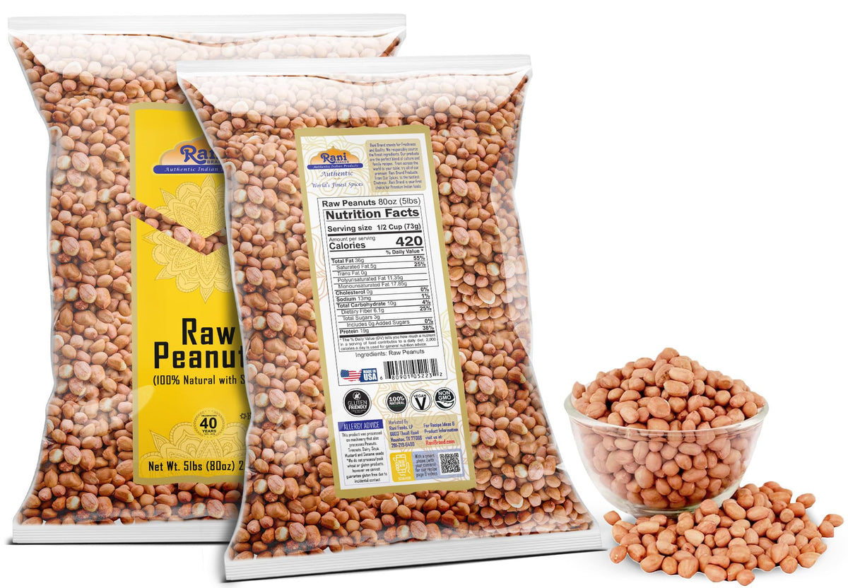 Rani Peanuts 5lb bulk net weight for family use