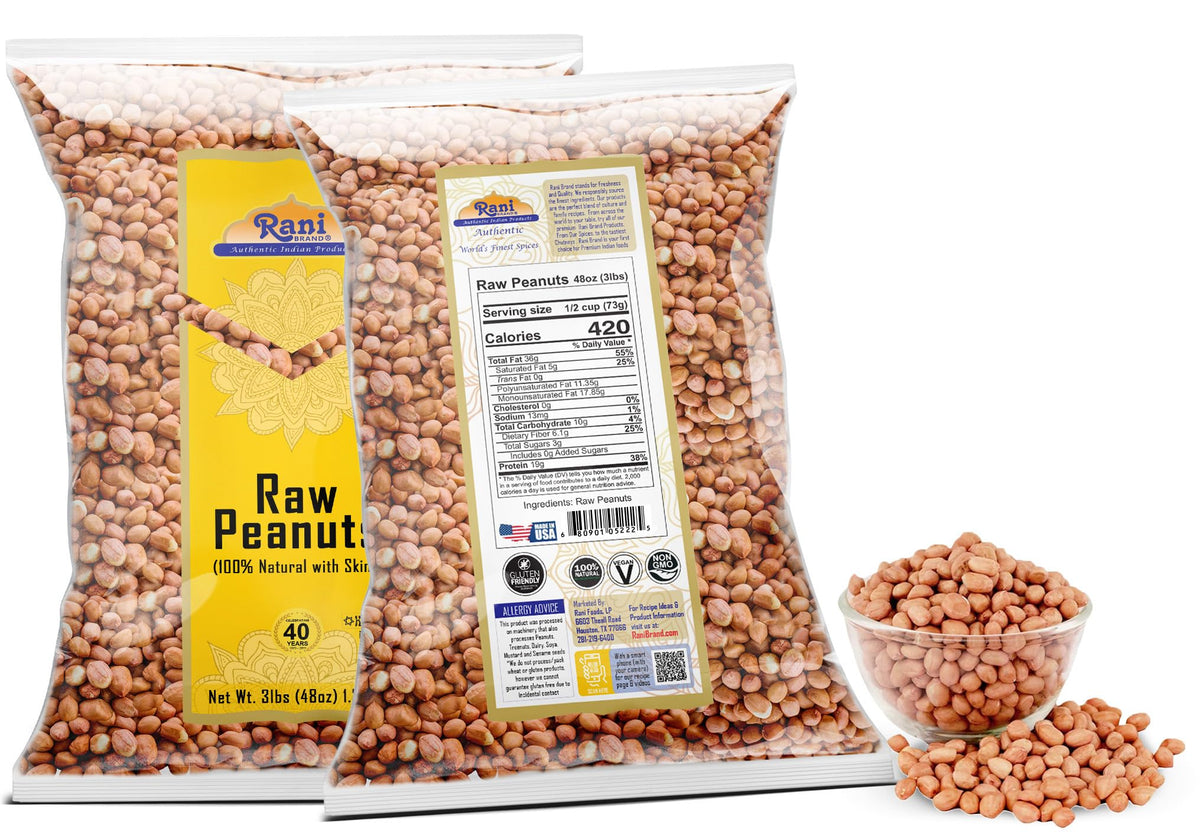 Rani Peanuts bulk-48oz ideal for kitchen staples and meal prep