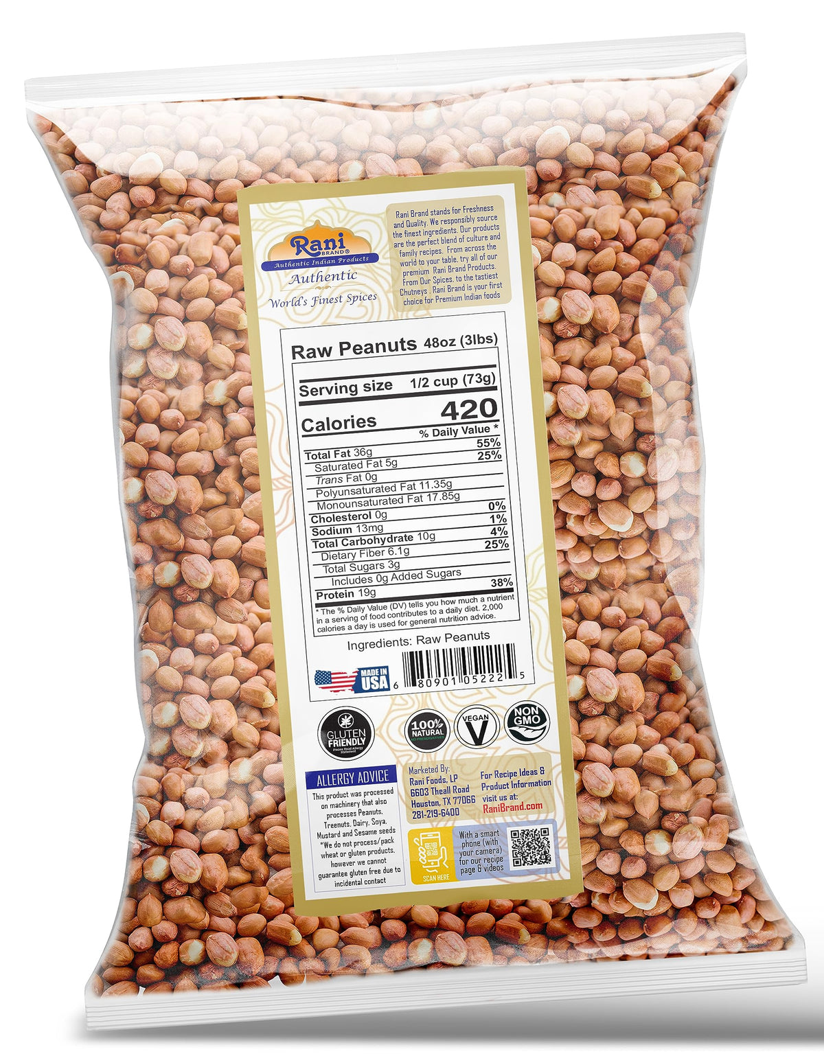 Rani Peanuts fresh-USA product great for baking and roasting