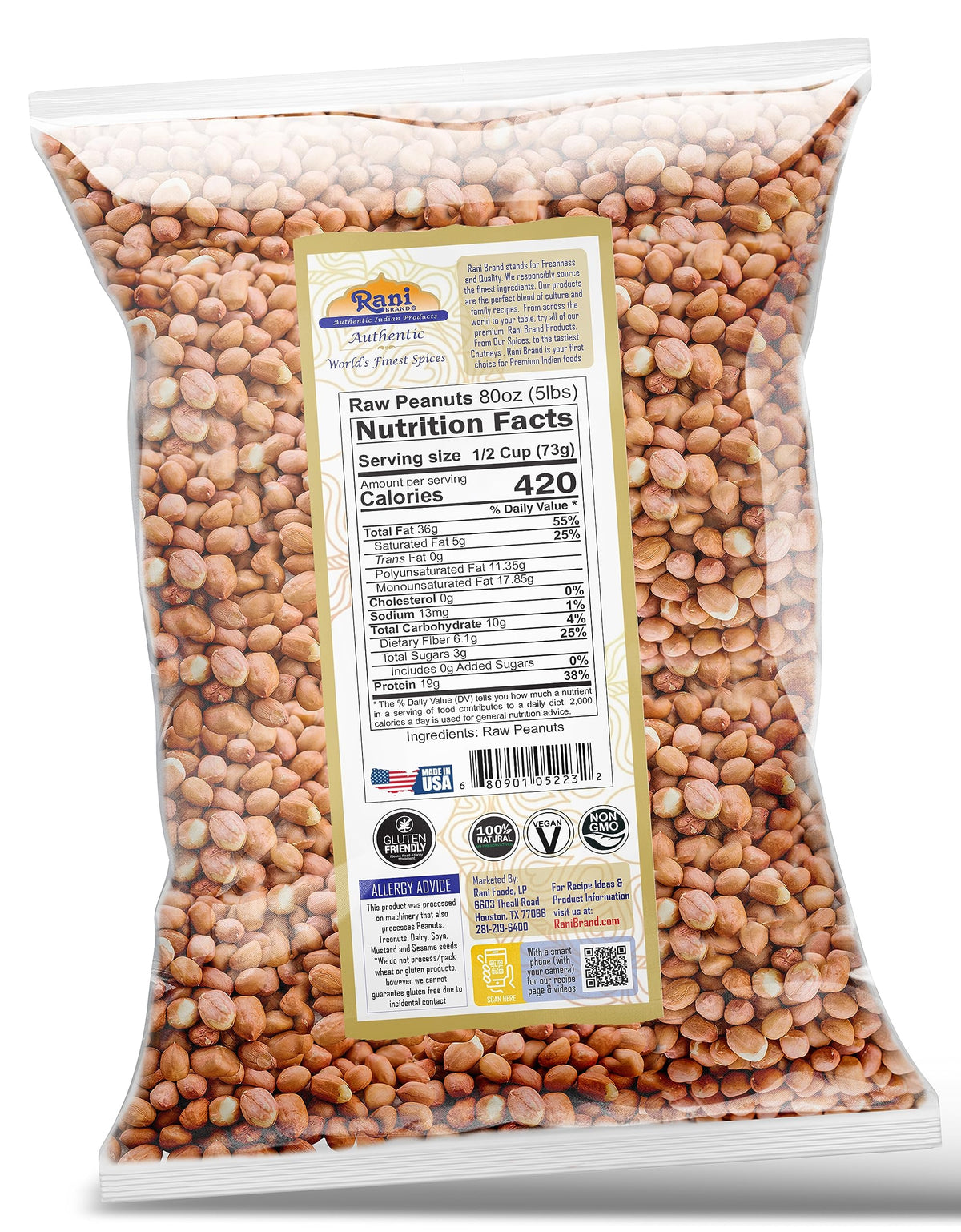 Rani Peanuts red-skin groundnut with distinctive skin