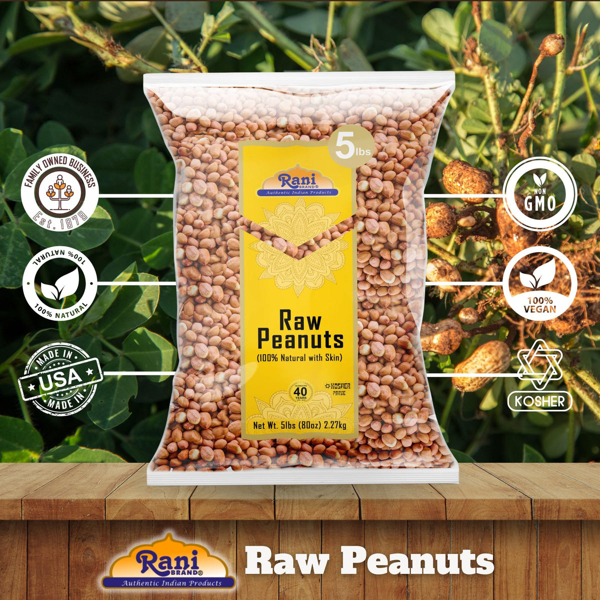 Rani Peanuts kosher gluten friendly non-GMO snack base