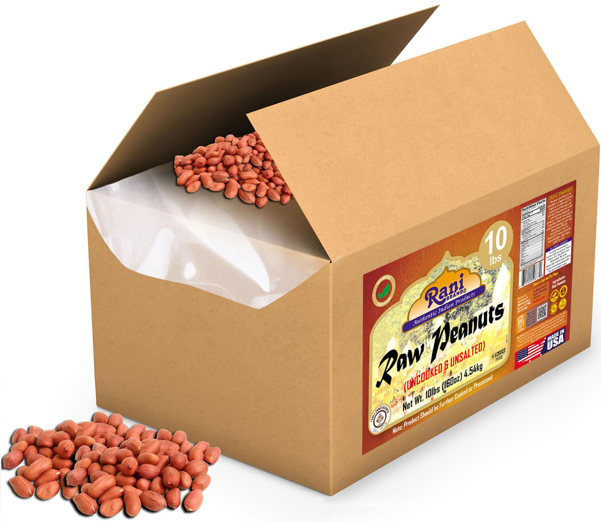 Rani Peanuts raw shelled in bowl ready for peanut butter