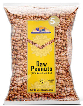 Rani Peanuts raw with skin bulk option for snacking and cooking