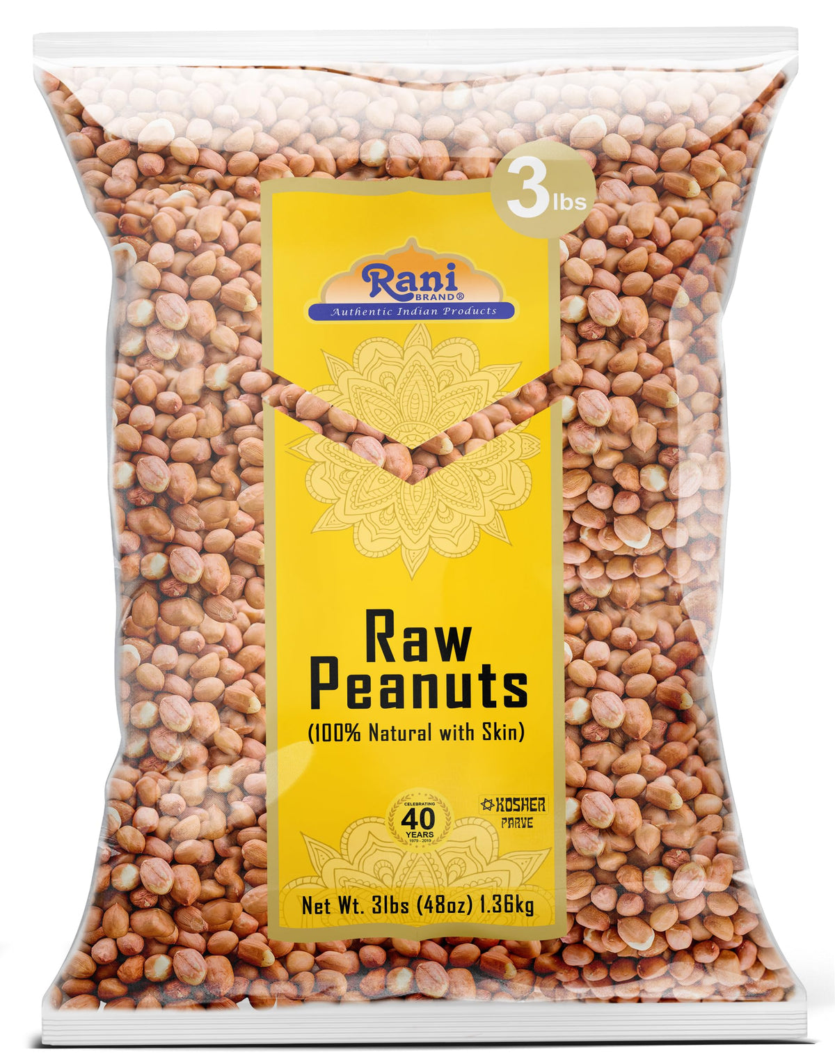 Rani Peanuts raw-with-skin in-shell shown for cooking readiness