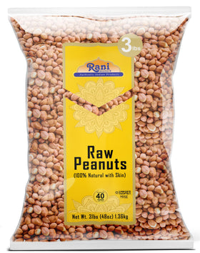 Rani Peanuts raw-with-skin in-shell shown for cooking readiness