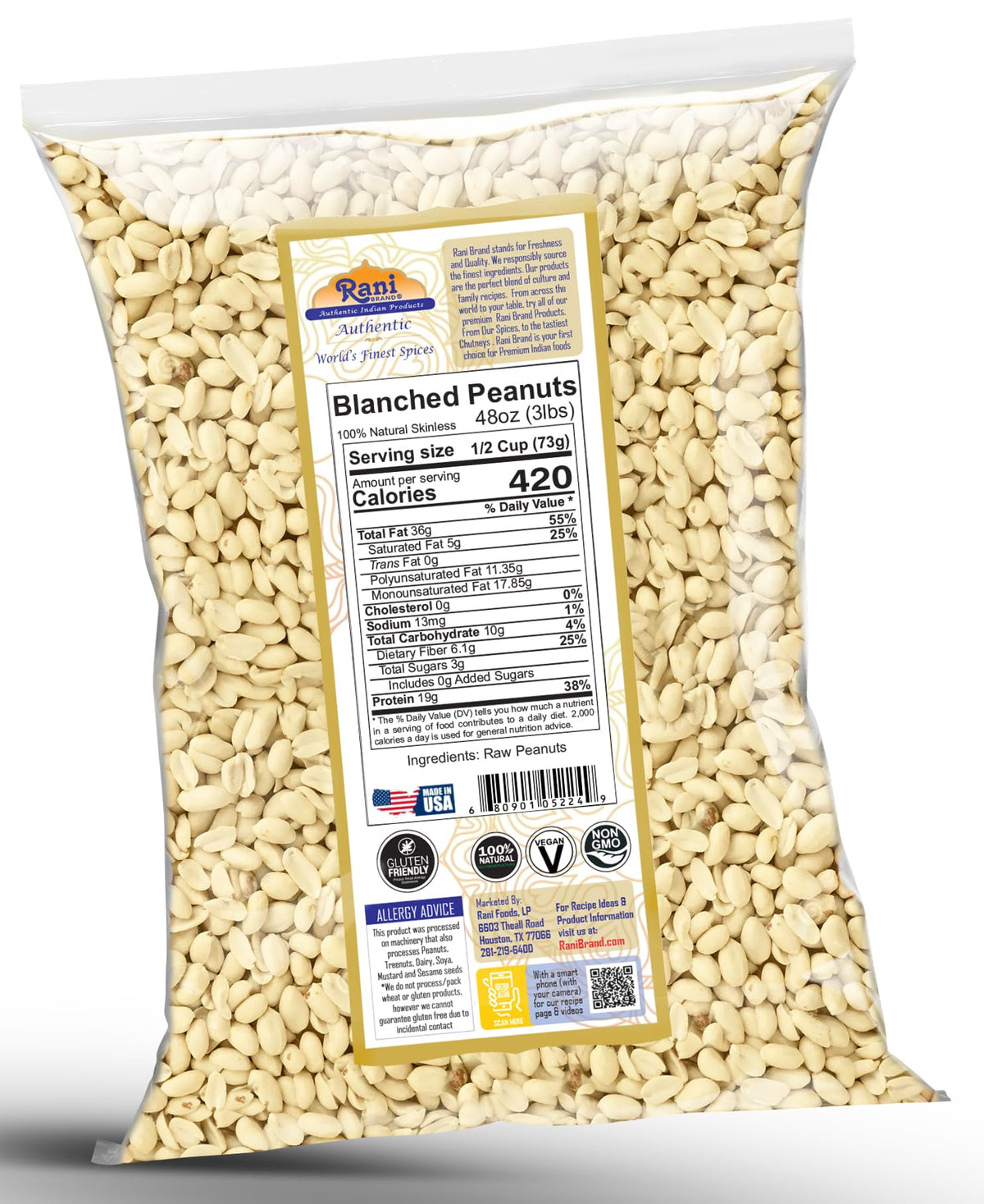 Rani peanuts refrigeration extends freshness and shelf life.