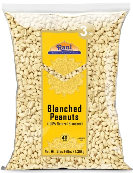 Rani peanuts skinless and blanched for quick cooking.
