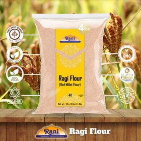 Close-up of Ragi flour texture showing fine consistency for gluten-free recipes