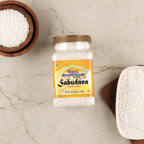Rani Sabudana bulk jar, convenient storage for regular cooking